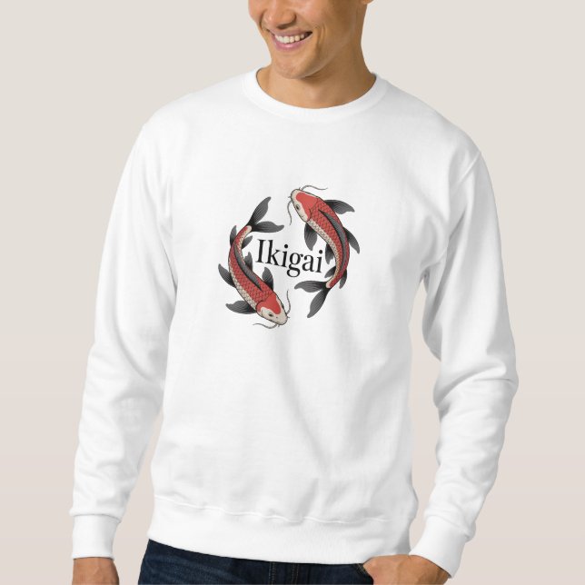 Moletom Ikigai Koi Design para Propósito e Paixão (Frente)