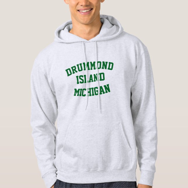 Moletom Ilha Drummond Michigan, Impressa Hoodie (Frente)