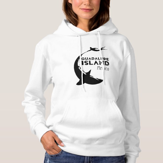 Moletom Ilha Guadalupe México | Mergulho Com Tubarões (Frente)