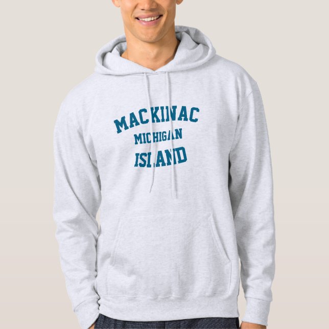 Moletom Ilha Mackinac Michigan, Impressa Hoodie (Frente)