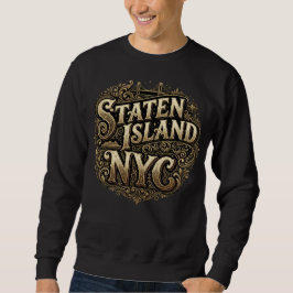 Moletom Ilha Staten Nova York City Ponte Ferry Gold Art