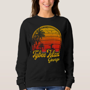 Moletom Ilha Tybee Georgia Beach Palm Tree Summer Vacati