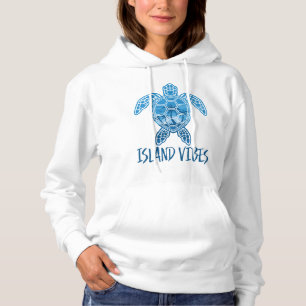 Moletom Ilha Vibes Design de Tartaruga Tropical Sunset Sea