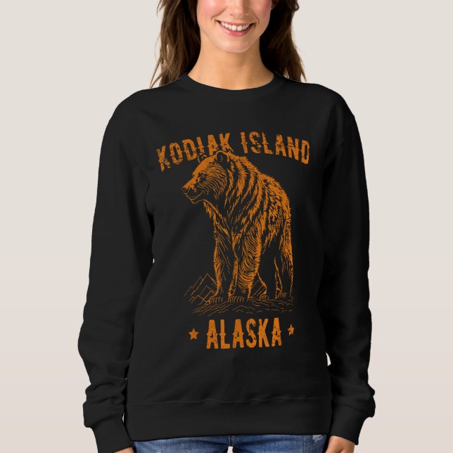 Moletom Ilhas Kodiak Alaska EUA Grizzly Bear Styl (Frente)