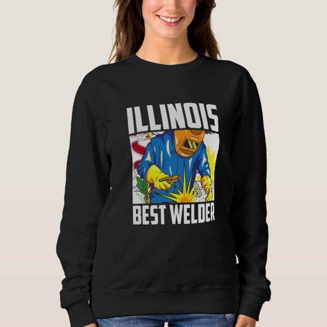 Moletom Illinois Best Welder Ironworker Ironsmith Welding  (Frente)