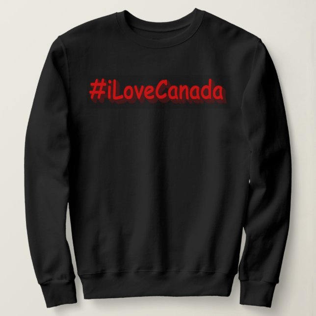 Moletom "#iLoveCanada" Design bonito. Comprar Agora (Frente do Design)