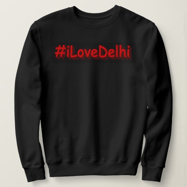 Moletom "#iLoveDelhi" Cute Design. Buy Now (Frente do Design)