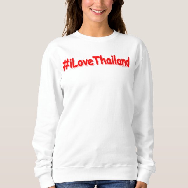 Moletom "#iLoveThailand" Design bonito. Comprar Agora (Frente)