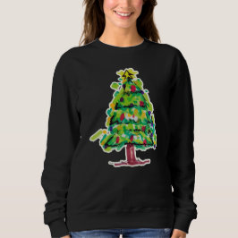 Moletom Ilustração Colorida de Árvore de Natal