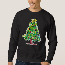 Moletom Ilustração Colorida de Árvore de Natal