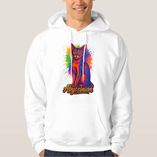 Moletom Ilustração Colorida de Pop de Arte de Gato Abissin