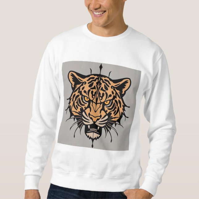 Moletom Ilustração da cabeça de tigre (Frente)