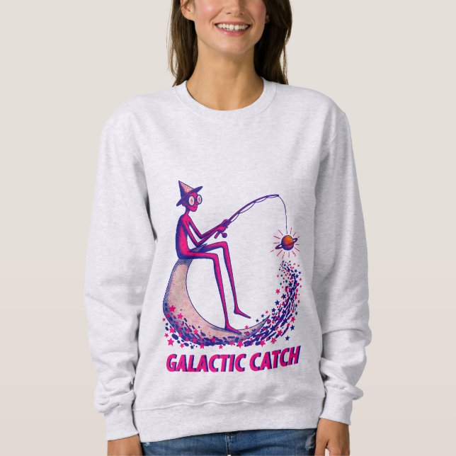 Moletom Ilustração da Captura Galáctica – Pesca na Lua e B (Frente)