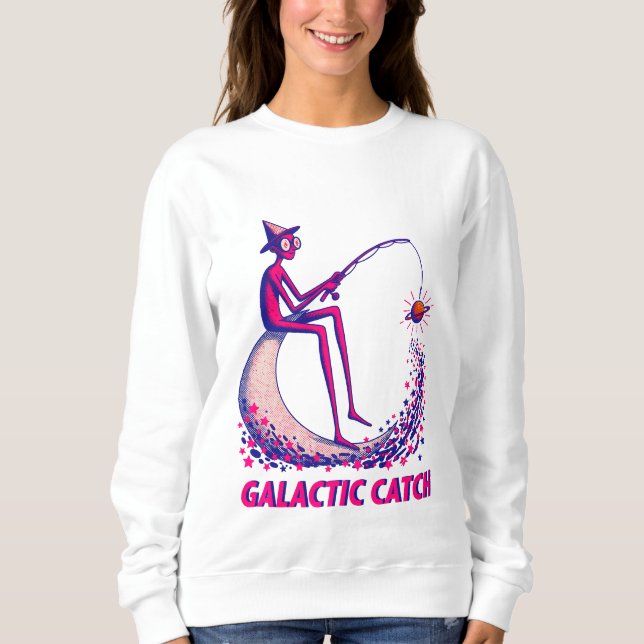 Moletom Ilustração da Captura Galáctica – Pesca na Lua e B (Frente)
