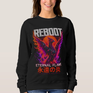 Moletom Ilustração da Chama Eterna – Fênix de Fogo Neon