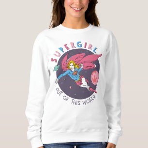 Moletom Ilustração da Supergirl Voando para Cima