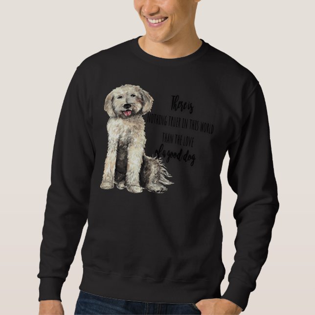 Moletom Ilustração de aquarela de poodle (Frente)