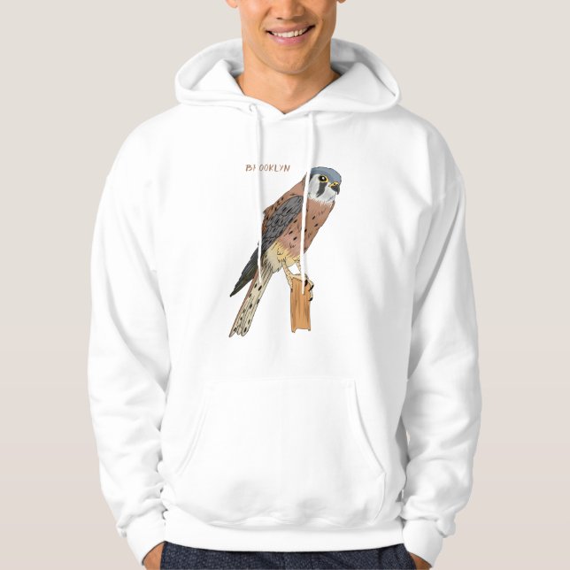 Moletom Ilustração de ave do Kestrel Americano (Frente)