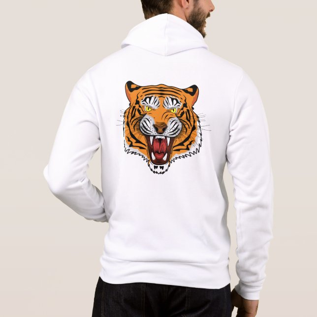 Moletom Ilustração de Cabeça de Tigre Feroz-24327 (Verso)