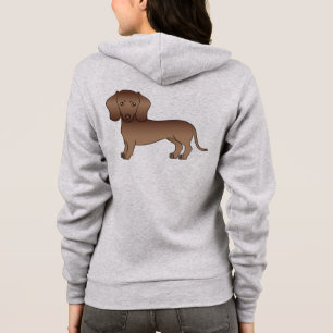 Moletom Ilustração de Cachorro Casaco Suave Castanho
