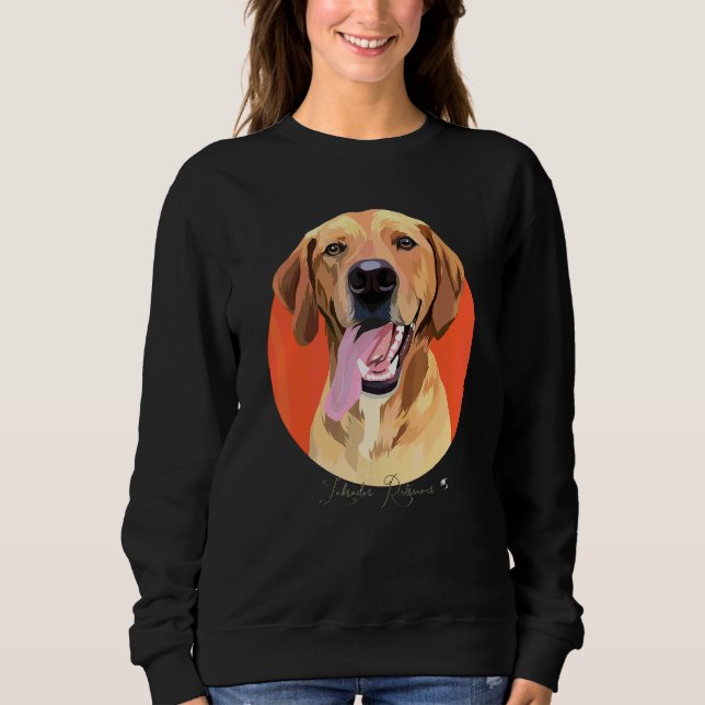 Moletom Ilustração de Cachorro Labrador Retriever em um C  (Frente)
