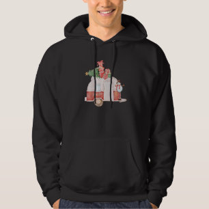 Moletom Ilustração de campista de aquarela de Natal alegre