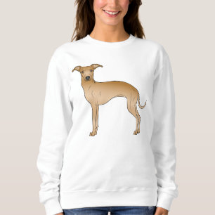 Moletom Ilustração de Cartoon de Cão de Greyhound Italiano