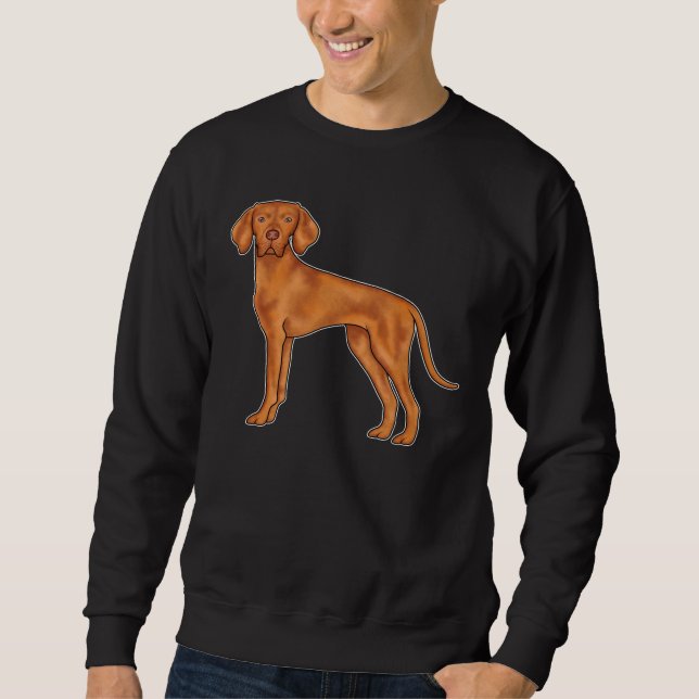 Moletom Ilustração de Cartoon Vizsla Pointer (Frente)