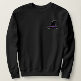 Moletom Ilustração de Chapéu de Bruxa com Halloween Roxo