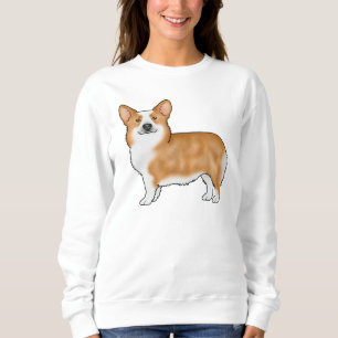 Moletom Ilustração de Corgi Galês Vermelho de Pembroke de