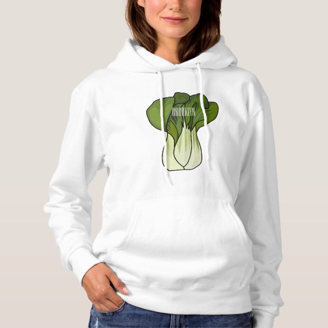 Moletom Ilustração de desenho animado Bok choy (Frente)