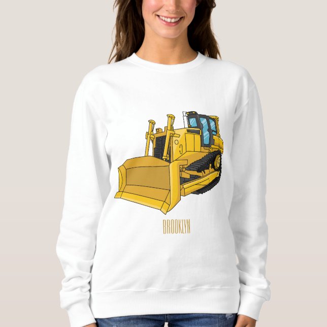 Moletom Ilustração de desenho animado Bulldozer (Frente)