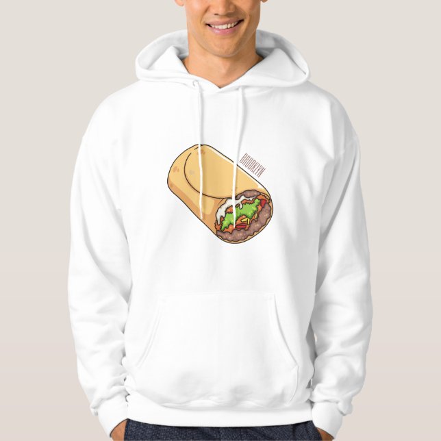 Moletom Ilustração de desenho animado burrito (Frente)