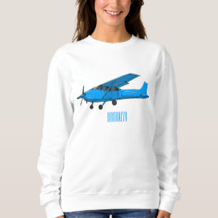 Moletom Ilustração de desenho animado de aeronaves de asa