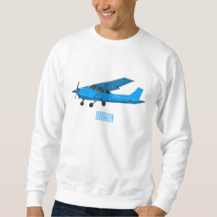 Moletom Ilustração de desenho animado de aeronaves de asa 
