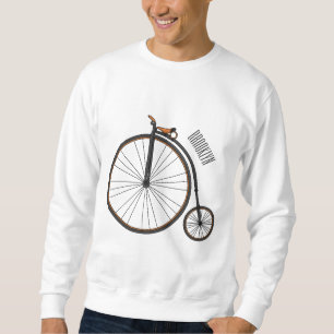 Moletom Ilustração de desenho animado de bicicleta de alta