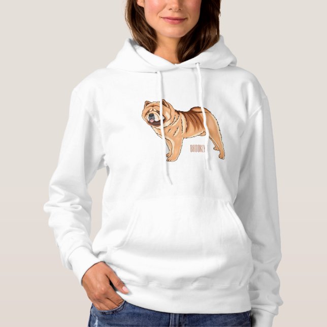 Moletom Ilustração de desenho animado de cão Chow Chow (Frente)