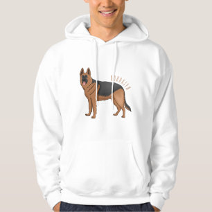 Moletom ilustração de desenho animado de cão german shephe
