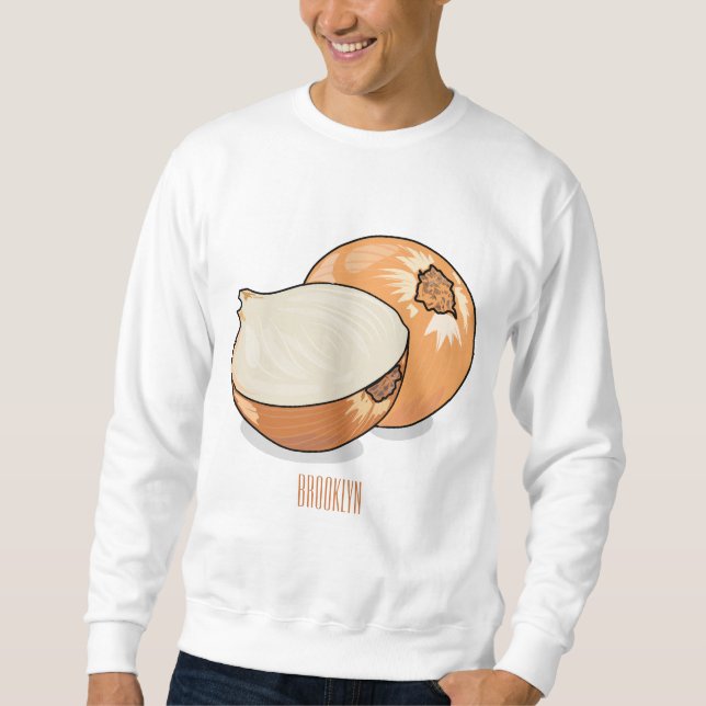Moletom Ilustração de desenho animado de cebola (Frente)