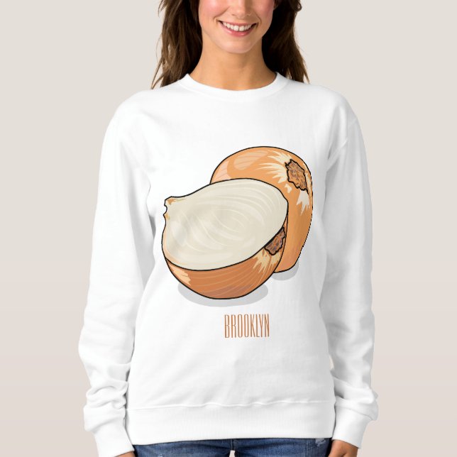 Moletom Ilustração de desenho animado de cebola (Frente)