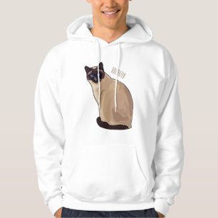 Moletom Ilustração de desenho animado de gato siamês