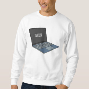 Moletom ilustração de desenho animado de laptop