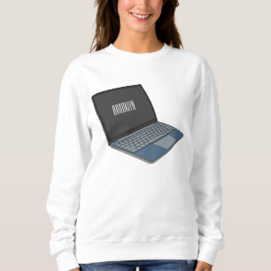 Moletom ilustração de desenho animado de laptop