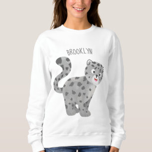 Moletom Ilustração de desenho animado de leopardo-da-neve