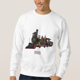 Moletom Ilustração de desenho animado de locomotiva a vapo