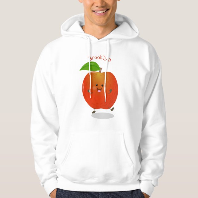 Moletom Ilustração de desenho animado de maçã dançante (Frente)