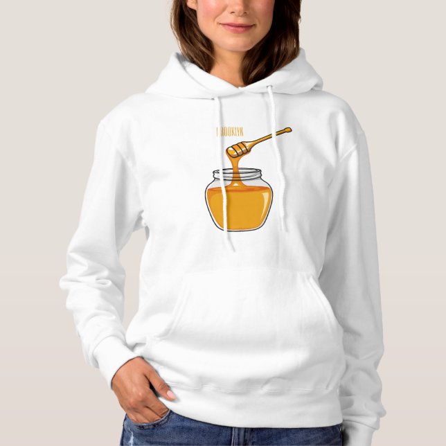 Moletom Ilustração de desenho animado de mel (Frente)