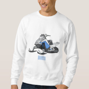 Moletom ilustração de desenho animado de moto de neve