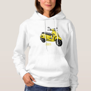 Moletom Ilustração de desenho animado de motocicleta