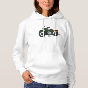 Moletom Ilustração de desenho animado de motocicleta milit